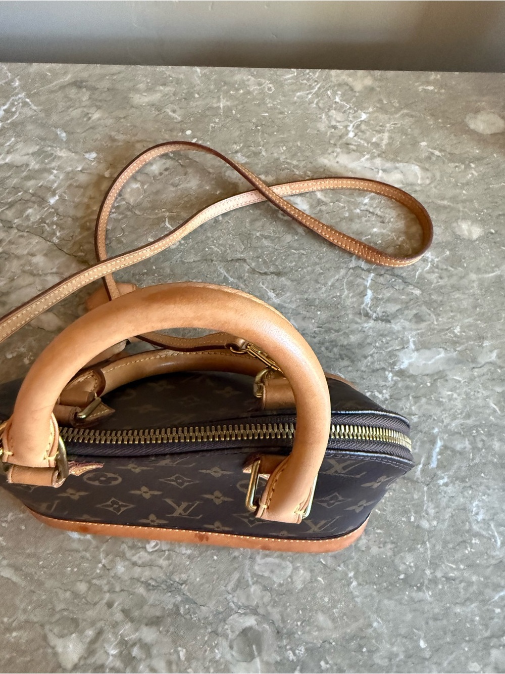 Louis Vuitton Monogram Alma BB Crossbody in Dark Brown and Tan! Authentic COA - Picture 5 of 16